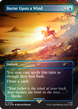 Borne Upon a Wind 🌟 FOIL 🌟 Ghost of Tsushima 🎮 Magic Secret Lair MTG In Hand - Image 1