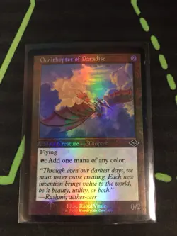 MTG Magic The Gathering Ornithopter Of Paradise Foil Retro Frame Artifact - Image 1