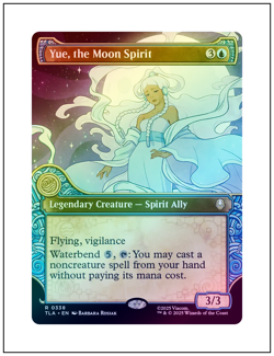 1x Yue, the Moon Spirit, Showcase Art Foil, Magic, MTG NM - Image 1