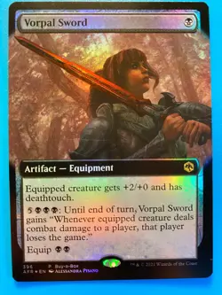 MTG 1x FOIL EXTENDED ART Vorpal Sword 396 Buy-a-Box Promo Magic Gathering x1 NM - Image 1