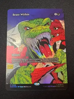 FOIL - Beast Within (Borderless) Marvel Universe Eternal-Legal MTG NM - Image 1