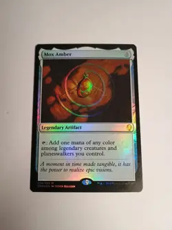 Played- Magic the Gathering MTG Mox Amber (224) Dominaria FOIL x1 - Image 1