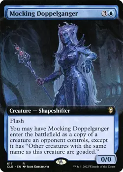 Mocking Doppelganger 617 Extended Art Non Foil Rare Baldur's Gate MTG NM - Image 1