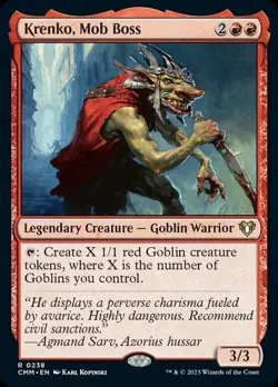 Krenko, Mob Boss - Foil Light Play, English Magic the Gathering MTG Commander Ma - Image 1