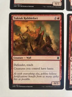 4x Mtg Zendikar Rising Tuktuk Rubblefort NM/M Magic The Gathering - Image 2