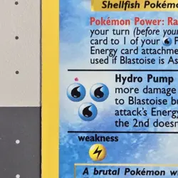 Red Dot Error Blastoise Misprint Base Set Holo 2/102 Pokemon Card - Image 2