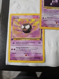 Pokemon Lot Fossil WOTC Gastly Haunter Holo Gengar Holo - Image 2