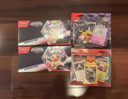Pokemon TCG 2x Prismatic Surprise Box, Paldean Fates 3 Pack Blister, 2 Pack Lot - Image 1