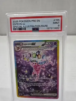 Pokemon TCG Espeon EX Prismatic Evolutions 155/131 Special Illustration PSA 9 - Image 1