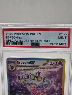 Pokemon TCG Espeon EX Prismatic Evolutions 155/131 Special Illustration PSA 9 - Image 3