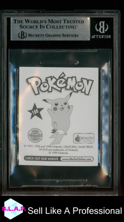 CHARIZARD 1999 MERLIN POKEMON ALBUM STICKERS 180 BGS 9 - Image 2