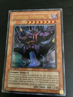 Yu-Gi-Oh! VAMPIRE GENESIS SD2-EN001 Ultra Rare 1st Edition - Image 1