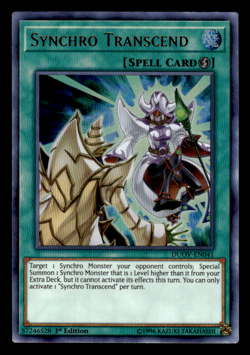 Yugioh Synchro Transcend DUOV-EN041 Ultra Rare 1st Edition - Image 1