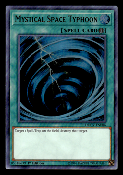 Yugioh Mystical Space Typhoon DUOV-EN086 Ultra Rare 1st Ed NM - Image 1