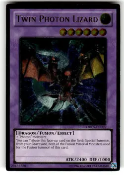 Yugioh Twin Photon Lizard ORCS-EN039 Ultimate Rare UNL Edition NM - Image 1