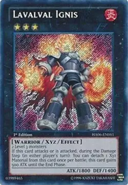 Lavalval Ignis - HA06-EN051 - Secret Rare 1st Edition Yugioh - Image 1