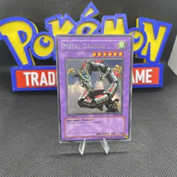 YuGiOh The Legend of Blue Eyes White Dragon Metal Dragon #LOB-102 NM - 1st Ed - Image 1