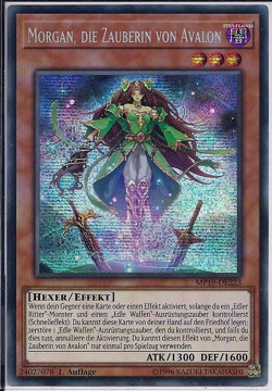 Yu-Gi-Oh! MP19-DE223 Morgan, die Zauberin von Avalon Prismatic Secret Rare NM - Image 1