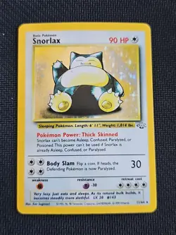 Pokemon Card- Snorlax Jungle 11/64 Holo Rare Unlimited English - Image 1