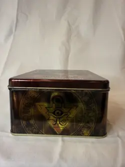 1996 YUGIOH trading card game collectors tin - no cards - box only! BROWN LID - Image 2