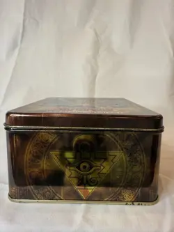 1996 YUGIOH trading card game collectors tin - no cards - box only! BROWN LID - Image 3