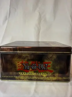 1996 YUGIOH trading card game collectors tin - no cards - box only! BROWN LID - Image 4