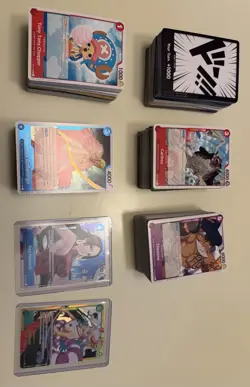One Piece tcg Card Game 500 Card Lot Mostly OP1 And ST01-ST04 - Image 2