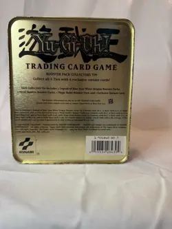 1996 YUGIOH trading card game collectors tin - no cards - box only! GREEN LID - Image 5