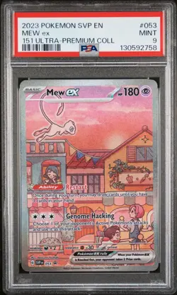 Pokemon Mew EX Black Star Promo TCG Card SVP053 151 PSA 9 Mint Condition - Image 1