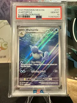 Pokemon Card Wartortle 171/165 SV Scarlet & Violet 151 Holo PSA 10 - Image 1