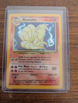 Pokemon TCG Base Set Ninetales Rare Holo Card 12/102 - Image 2
