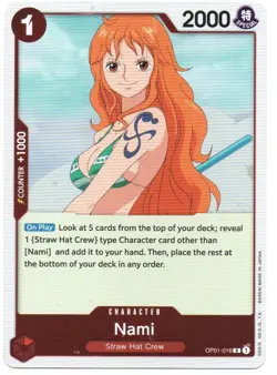 NAMI OP01-016 R ROMANCE DAWN ENGLISH ONE PIECE CARD GAME - Image 1