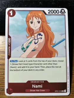 NAMI OP01-016 R ROMANCE DAWN ENGLISH ONE PIECE CARD GAME - Image 2