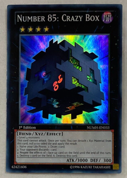 Yugioh Number 85 Crazy Box Trading Card NUMH-EN033 1st Edition Super Rare - Image 1