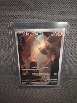 Pokemon TCG Scarlet & Violet Charmander Holo Card 168/165 NM/M Condition - Image 1