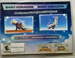 Pokemon Scarlet And Violet Code Card Shiny Koraidon or Miraidon UNSCRATCHED! - Image 1