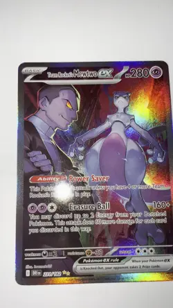 Custom Fan Art Team Rocket's Mewtwo EX High Quality Custom Card Foil Finish (2) - Image 2