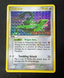 Rayquaza Reverse Holo Rare EX Deoxys 2005 Pokemon Card #22 Stamped - Image 1