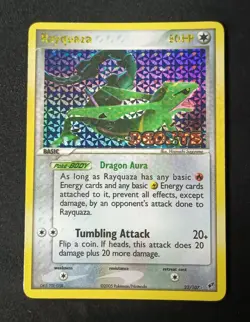 Rayquaza Reverse Holo Rare EX Deoxys 2005 Pokemon Card #22 Stamped - Image 2