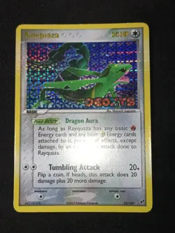 Rayquaza Reverse Holo Rare EX Deoxys 2005 Pokemon Card #22 Stamped - Image 3