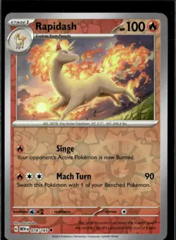 Pokemon Rapidash 078/165 151 Reverse Holo UnCommon 5 Card Lot - Image 1