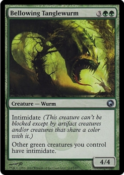 Bellowing Tanglewurm Scars of Mirrodin MTG Uncommon - Image 1