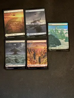 MTG - Avatar - Full Art FOIL land set- 5 lands - Image 1