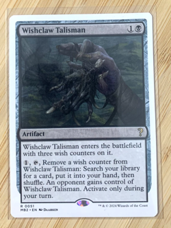 Wishclaw Talisman (White Border) Mystery Booster 2 Regular NM MTG - Image 1