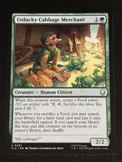 MTG Avatar: The Last Airbender Unlucky Cabbage Merchant 0201 NM - Image 1