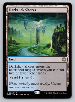 Darkslick Shores Land- Phyrexia - AWBO - MTG - Image 1