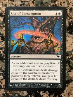 MTG Rite of Consumption x1 Shadowmoor NM, Magic the Gathering - Image 1