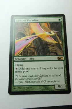 MTG Birds of Paradise x1- -Magic 2011-Lightly Played - Image 1