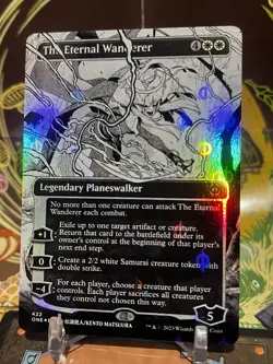 MTG | The Eternal Wanderer (Borderless Manga ✨Step-and-Compleat Foil✨) [ONE] - Image 1