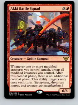 Magic the Gathering Akki Battle Squad Kamigawa: Neon Dynasty Commander MTG - Image 1